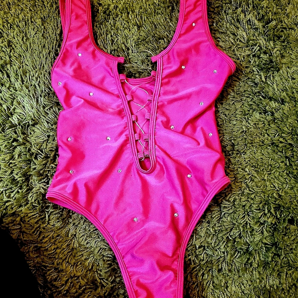 Rhinestone swimsuit/dancewear Small